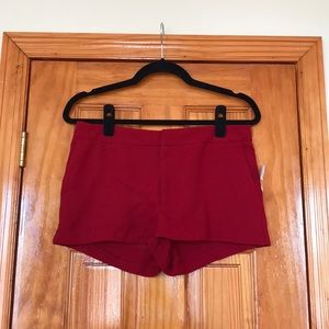 Red dress shorts